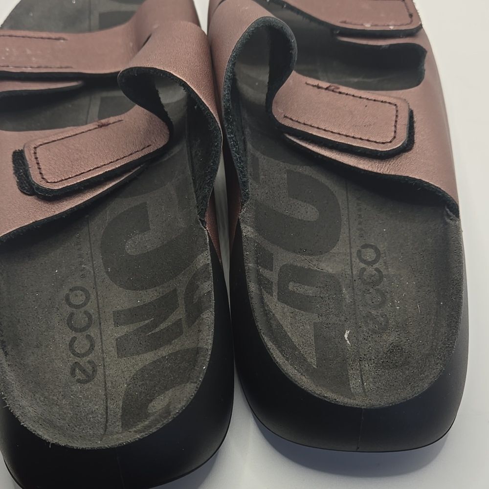 ECCO Women's Cozmo 2nd Two Band Slide Sandal Sz 9 Woodrose Boho Comfy Slip On - Picture 7 of 9